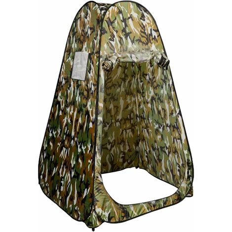 COSTWAY Tente de Toilette Tente de Douche Portable 120 x 120 x 190 cm Portable pour Camping Randonnée de Bain Camouflage