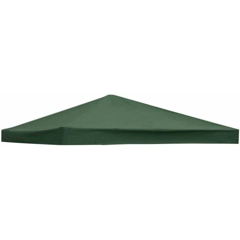 Toile de Rechange pour Pavillon Toile de Toit pour Tente Canopée pour Tonnelles 300 x 300 cm Encre Verte - Costway