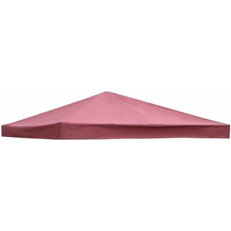 Costway – Toile de rechange pour tonnelle 300 x 300 cm – Polyester imperméable vin rouge – Coins renforcés – Abri solaire et pluie