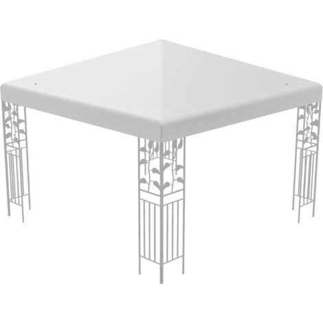 COSTWAY Toldo de Repuesto para Cenador de 300 cm x 300 cm, Toldo de Patio fácil de Montar con Cierre de Gancho y Velcro, Agujeros de Drenaje, Toldo de Pabellón de Poliéster (Beige)