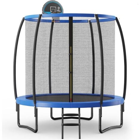 Cama elástica fitness con asa y almohadilla de seguridad 102 cm