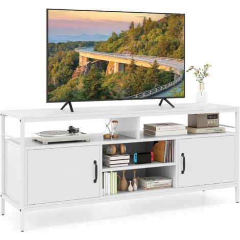 COSTWAY TV Stand for TVs up to 65” 147 cm TV Console Table with Storage-White