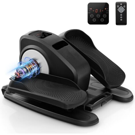 COSTWAY Under Desk Elliptical Machine Electric Ellipse Leg Exerciser-Black