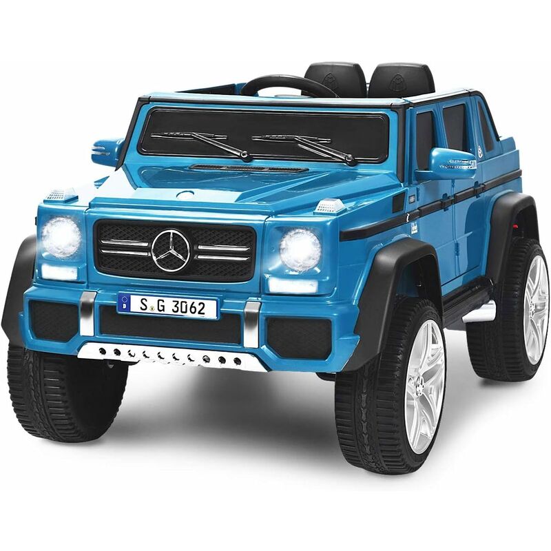 

Vehículo G650-S 12 V para Niños, Jeep de Batería con Suspensiones de Muelles, Luces LED, Vehículo Eléctrico con Control (Azul) - Costway