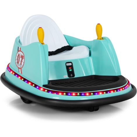 COSTWAY Veicolo Elettrico Macchina Elettrica Design Autoscontro per Bambini, Girevole a 360°, con Luci e Musica, con Telecomando, per Bambini 2-5 Anni (Verde)