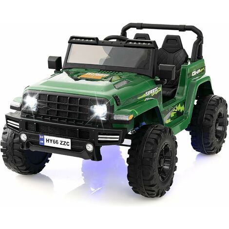 Costway – Voiture électrique 24V 2 places enfants – Télécommande 2,4G – Musique et lumières LED – Démarrage lent et 2 vitesses – Charge 35kg pour 3-8 ans