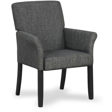 COSTWAY Waiting Room Chair Fabric Executive Reception Chair w/ Padded Armrests