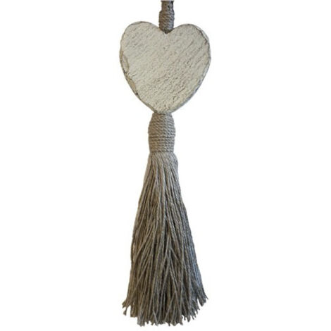 COSY - Embrasse rideau textile pompon coeur Coloris - Lin