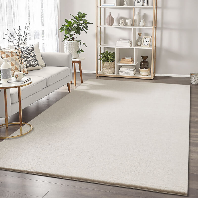 The Carpet - Cosy tapis fourrure doux lavable beige