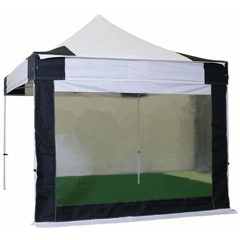 Cote bache avec fenetre panoramique 3m polyester 300g/m² Blanc et Noir