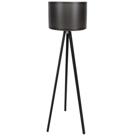 Cotecosy – Lampadaire trépied 145 cm en MDF et polypropylène – Abat-jour de 38 cm – Compatible E27 jusqu'à 60W – Câble de 200 cm