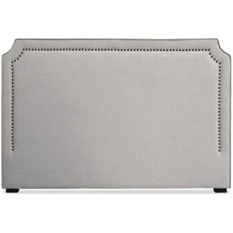 Cotecosy – Tête de lit 180cm en tissu beige – Design antique-chic – Dimensions L180 x H122 cm – Installation facile