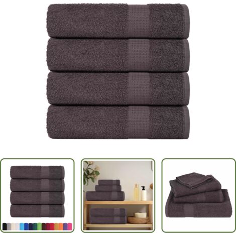 Cotone -  Asciugamani da doccia FROGN 4 pz Antracite 70x140 cm 360 g/m²