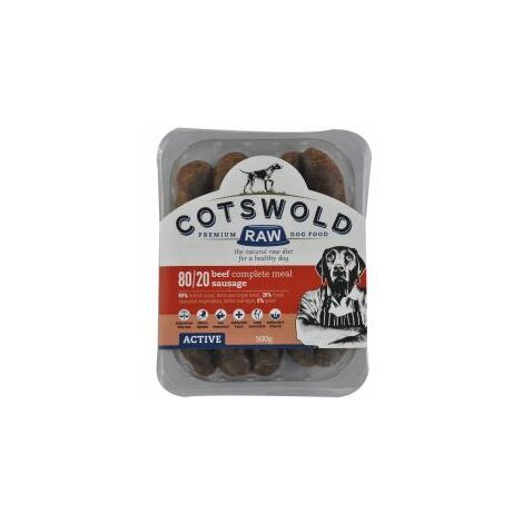 Cotswold Raw Active Sausage Beef - 500g - 383882