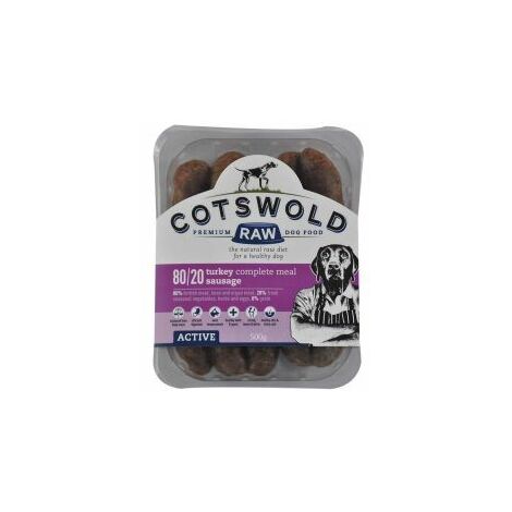Cotswold Raw Active Sausage Turkey - 500g - 383903