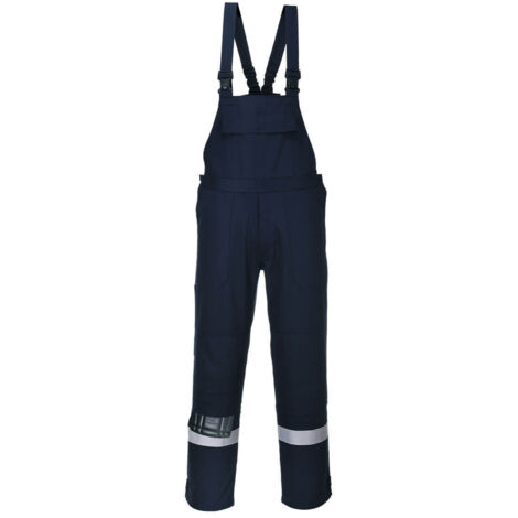 Cotte à bretelles Bizflame Plus couleur : Marine taille XL - PORTWEST