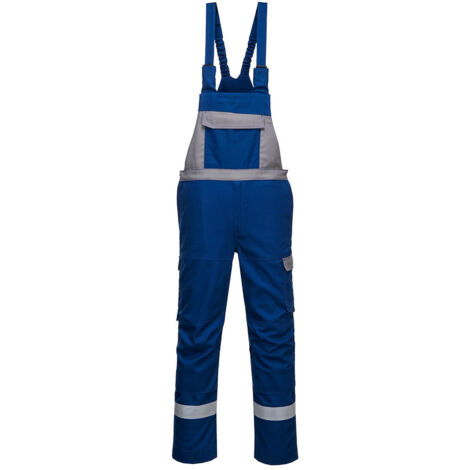 Cotte à Bretelles Bizflame Ultra  Bicolore couleur : Bleu Royal taille XL - PORTWEST