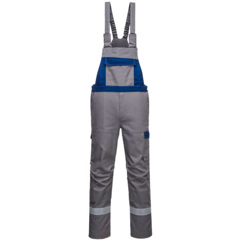 Cotte à Bretelles Bizflame Ultra  Bicolore couleur : Gris taille S - PORTWEST