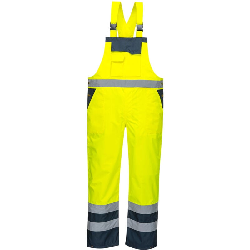 Cotte Contrast non-doublée couleur : Jaune/Marine taille 5XL Portwest