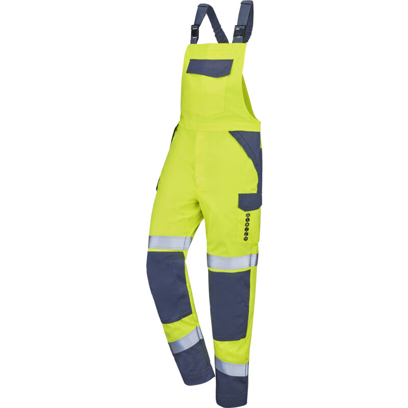 Cotte a bretelles onas jaune fluo/bleu marine m