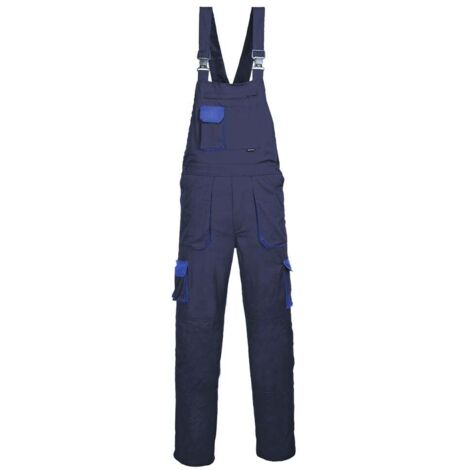 Cotte à bretelles Portwest TEXO CONTRAST Bleu Marine Poches Bleues XS