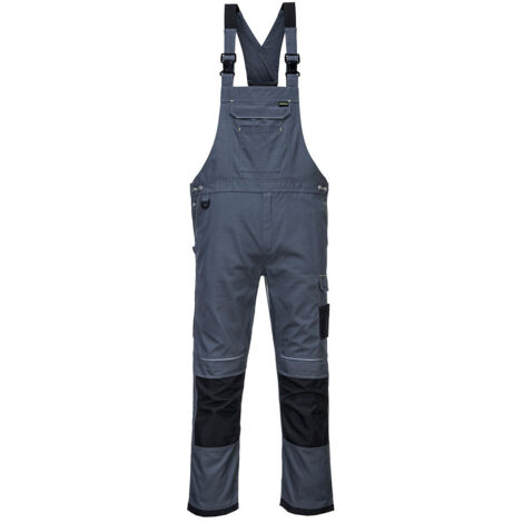 Cotte à bretelles PW3 Work couleur : Gris Zoom/Noir taille XXL - PORTWEST