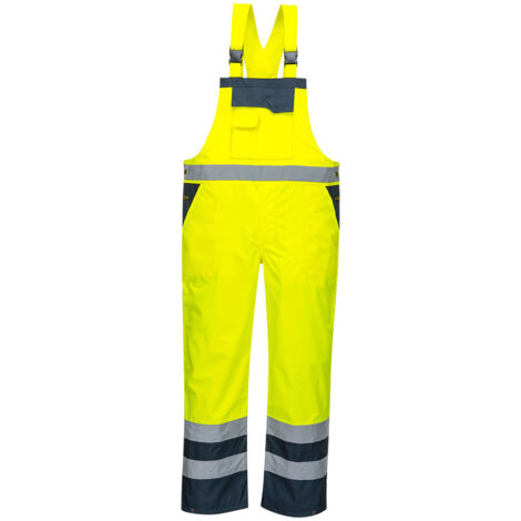 Cotte Contrast non-doublée couleur : Jaune/Marine taille XL - PORTWEST