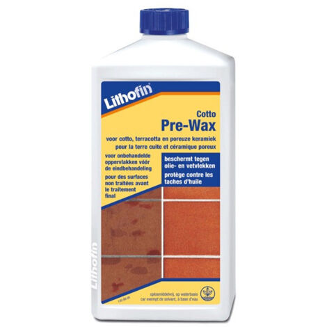 COTTO Pre-Wax - Pré-imprégnation des sols en terre cuite - Lithofin - 5 L