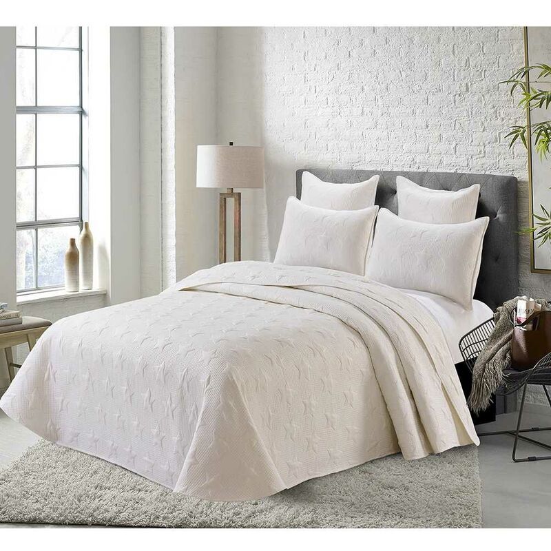 

Colcha Bouti NOJA Blanco - Disponible en varios tamaños - Cama 105 (200x260 cm). Incluye 1 Funda de cojín. - Blanco - Cotton Artean