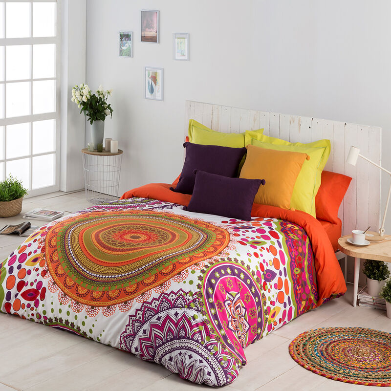 

Funda Nordica Mandala ALGODÓN 100% - Disponible en varios tamaños - Cama de 150 - Multicolor - Cotton Artean