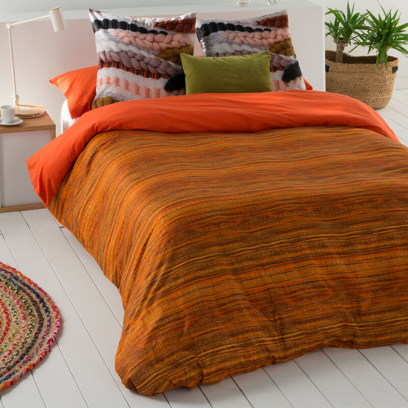 

Funda Nordica Modelo Oxidation ALGODÓN 100% - Disponible en varios tamaños - Cama de 105 - Naranja - Cotton Artean