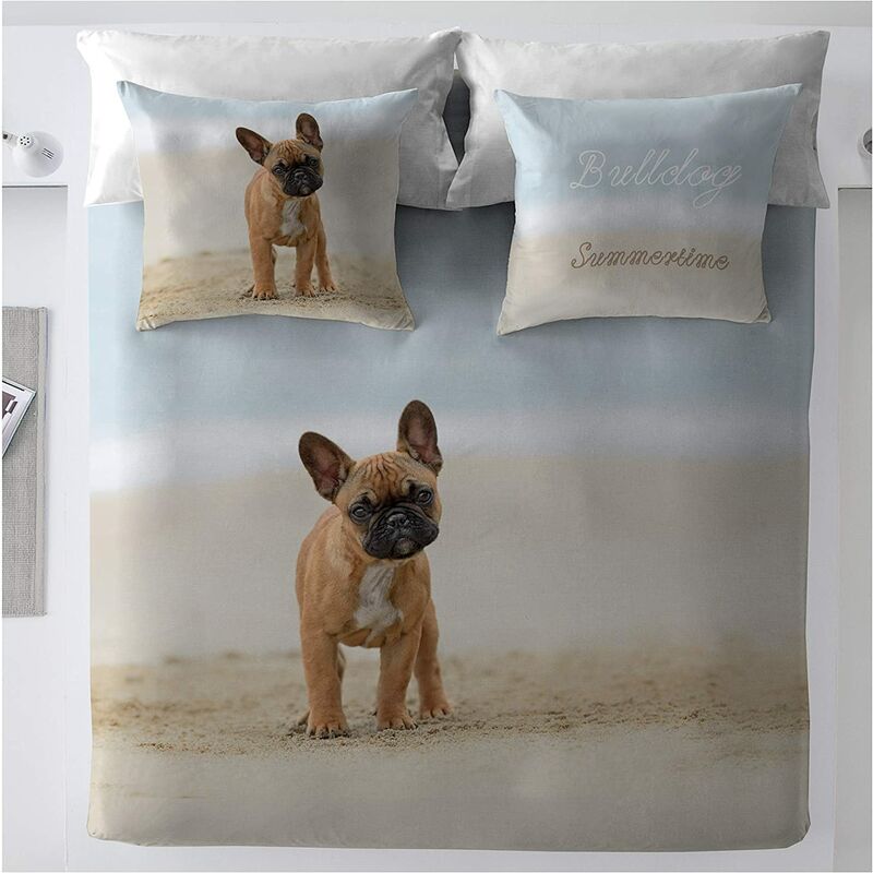 

Funda Nordica Reversible Bull Dog ALGODÓN 100% - Disponible en varios tamaños - Cama de 90 - Beige - Cotton Artean