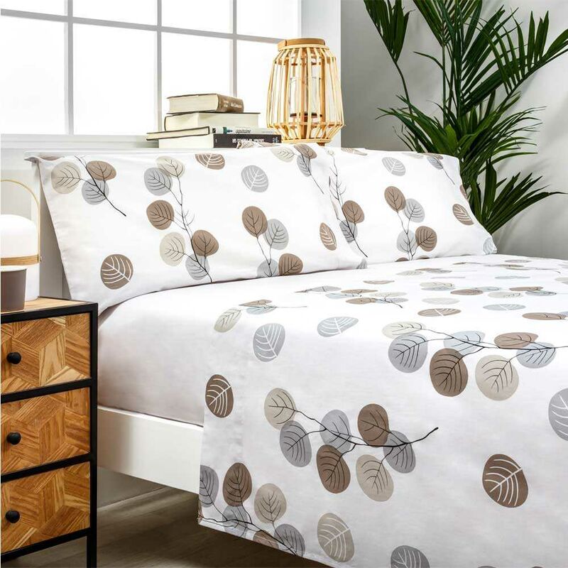 

COTTON ARTean Juego de sabanas ALGODÓN ORGANICO HONDARRIBIA 100% ALGODÓN ORGÁNICO - Disponible en varios tamaños - Cama de 105 x 190/200 - Gris