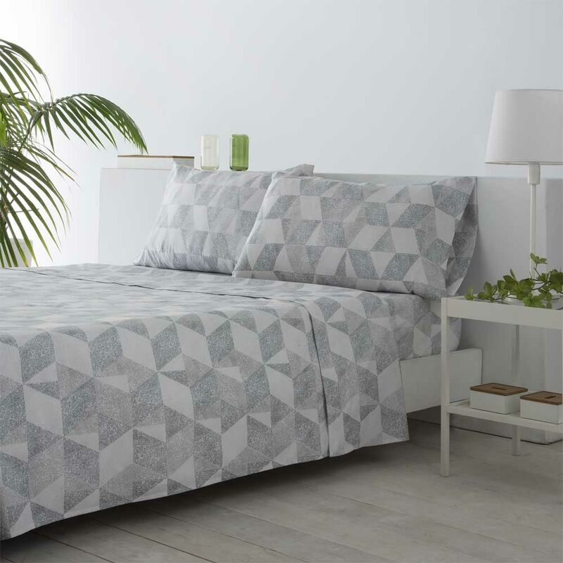 

Juego de sabanas CUDILLERO HIPOALERGENICA - Disponible en varios tamaños - Cama de 90 x 190/200 - Gris - Cotton Artean