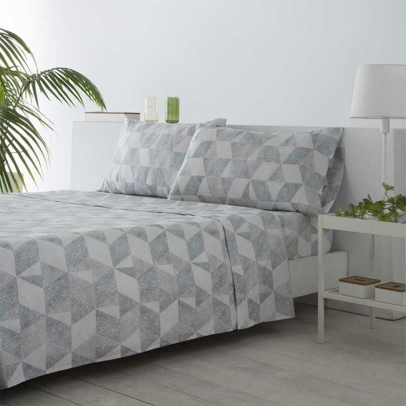 

Juego de sabanas CUDILLERO HIPOALERGENICA - Disponible en varios tamaños - Cama de 160 x 190/200 - Gris - Cotton Artean