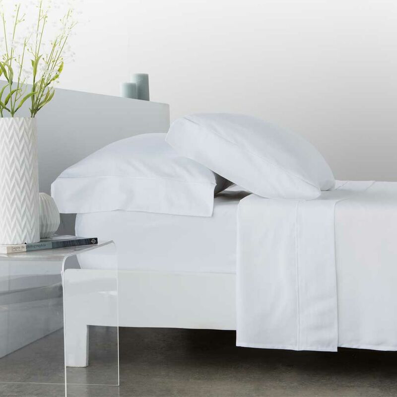 

COTTON ARTean Juego de sabanas de Saten Algodon Egipcio DE 300 Hilos Blanco 100% Algodon Egipcio Blanco - Disponible en varios tamaños - Cama de 105