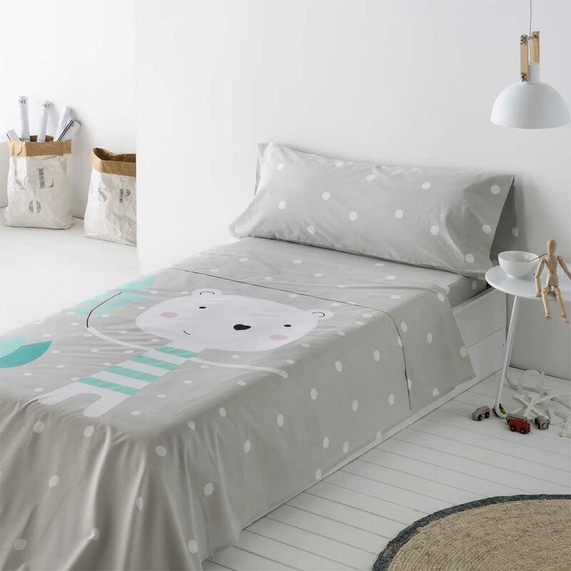 

Juego de sabanas Infantil/Juvenil Jorge 100% ALGODÓN - Disponible en varios tamaños - Cama de 105 x 190/200. - Gris - Cotton Artean