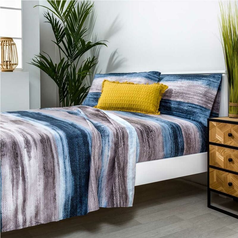 

Juego de sabanas LOMBA HIPOALERGENICA - Disponible en varios tamaños - Cama de 135 x 190/200 - Azul - Cotton Artean