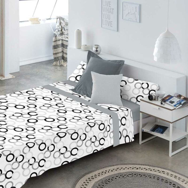 

Juego de sabanas POPY Gris - Disponible en varios tamaños - Cama de 90 x 190/200 - Gris - Cotton Artean