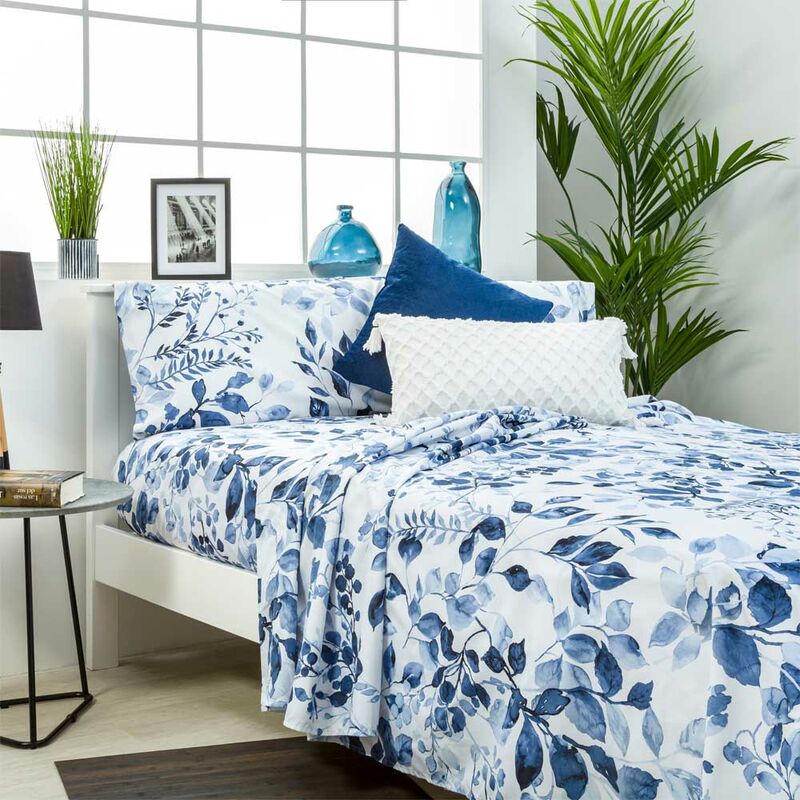 

Juego de sabanas SERELLA Azul HIPOALERGENICA - Disponible en varios tamaños - Cama de 90 x 190/200 - Azul - Cotton Artean