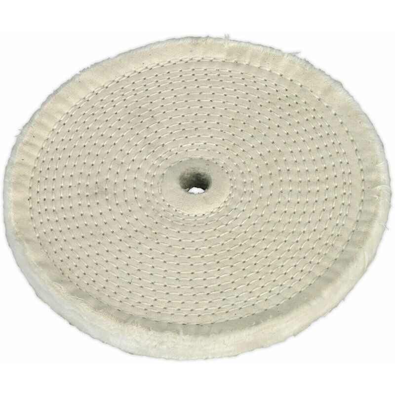 Loops - Cotton Buffing Wheel - 200 x 16mm - 16mm Bore - Bench Grinder Wheel - Fine