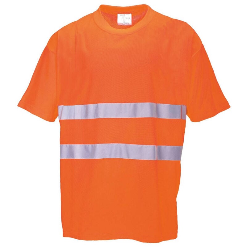 Image of T-shirt in cotone Portwest Comfort ad alta visibilità Arancione fluorescente XXXL