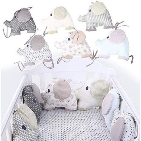 Cotton Fait à la Main Tour de lit coussin pare-chocs Protection bébé sécurité Motif Eléphant Imprimé Géométrie Doux et Souple
