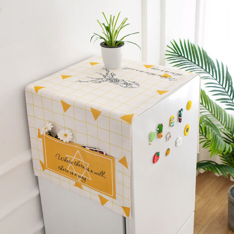 Cotton Linen Dust Protection Cover Fabric Cloth Waterproof General Cover Towel for Home Appliance GB279 45x140 Refrigerator Washing Machine