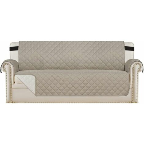Couch Cover for Dogs/Cats/Pets Quilted Couch Slipcover with Non-Slip Elastic Band Water Resistant Couch Slipcovers Couch Slipcovers Seat Width: 66 (Khaki/Beige)