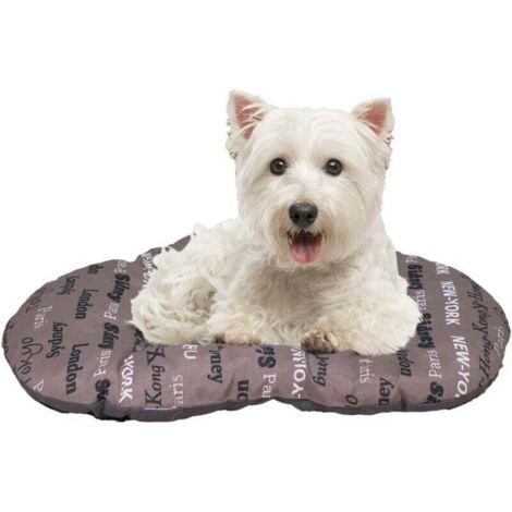 Couchage pour chats et chiens - Tapis pour chats et chiens - Lavable en machine - Convient pour les niches et les voitures - Dimensions : 55 x 36 cm, marron