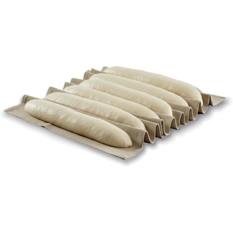 Couche À Pain - Toile De Lin De Flax Non Blanchie Pour Pétrissage Et Fermentation - Pour Baguettes Et Pains Artisanaux - 90 X 65 Cm - 1 Pièce