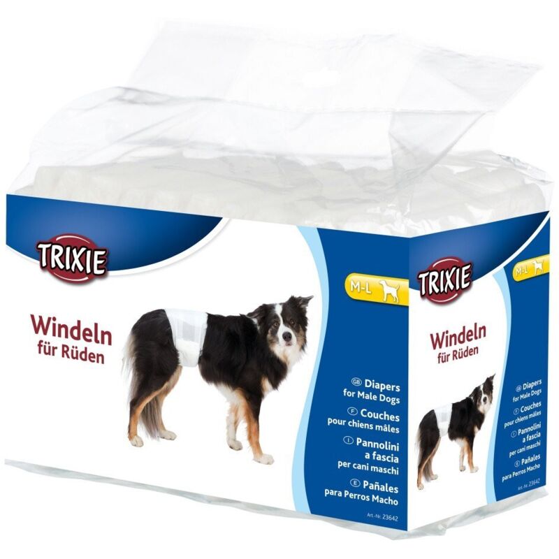 Couches pour chien mâles Désignation : Couche m-l (1 paquet) Taille : 46 à 60 cm Trixie 23642 Couches pour chien mâles Désignation : Couche m-l (1 paquet) Taille : 46 à 60 cm Trixie 23642