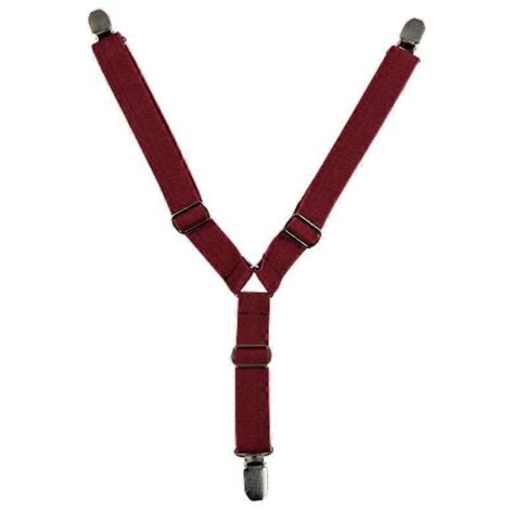 Couche pour chien anti-glissade, bande ventrale élastique réglable pour chiot, bretelles de maintien, protection de propreté, rouge vin, taille S.