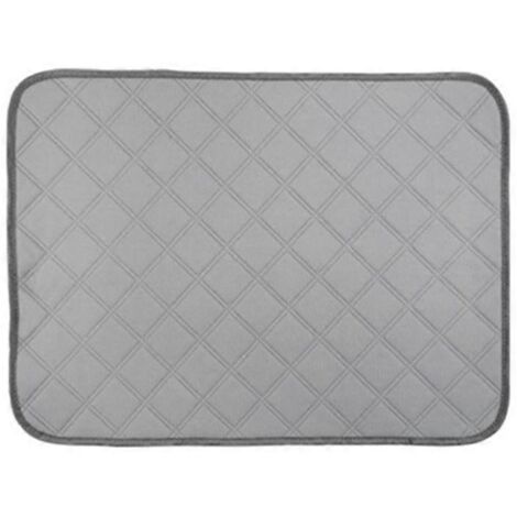 Couche réutilisable pour chien, tapis absorbant lavable pour pipi, coussin d'éducation pour animal, gris taille M, antidérapant et imperméable.